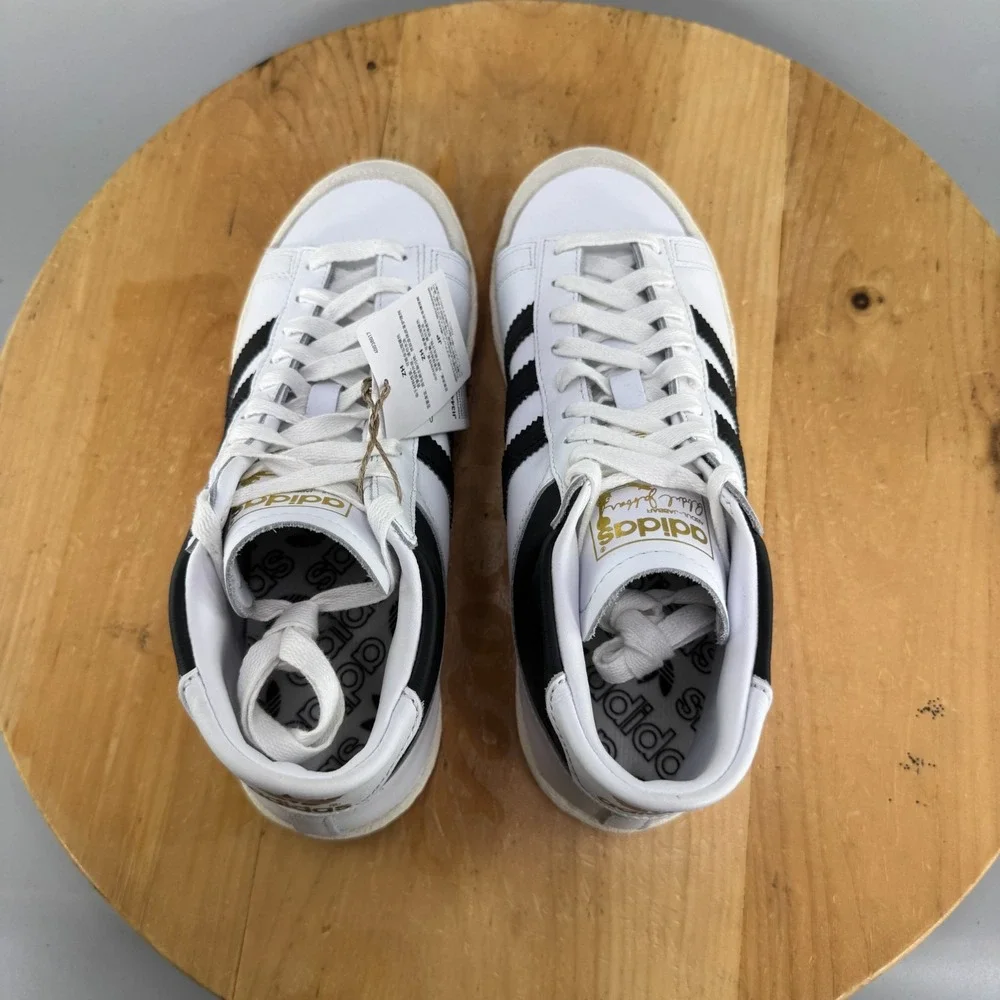 Mens 7.5 / Womens 8.5 - Adidas Jabbar High White Black Basketball Shoes NEW